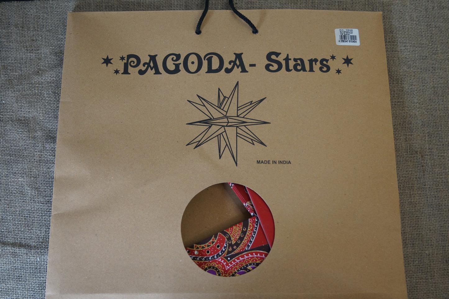 Pagoda® 3DStern "Ganesha" Rot Gold Glitter