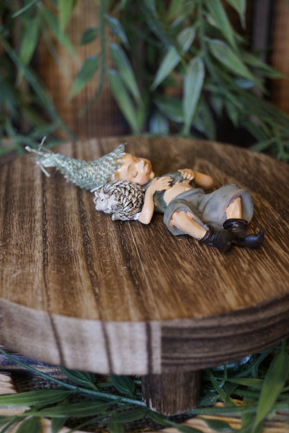 Pixie kuschelt  mit Igel "Sicherer Schlaf"