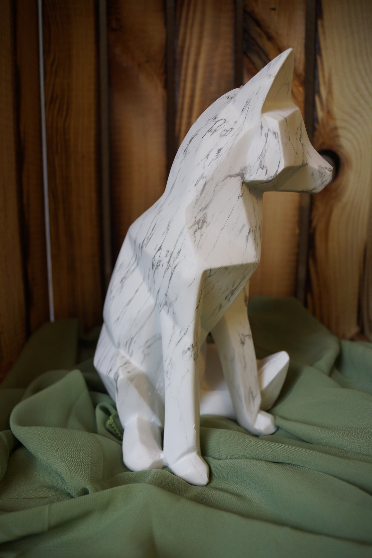 Origami Fuchs weiß marmoriert