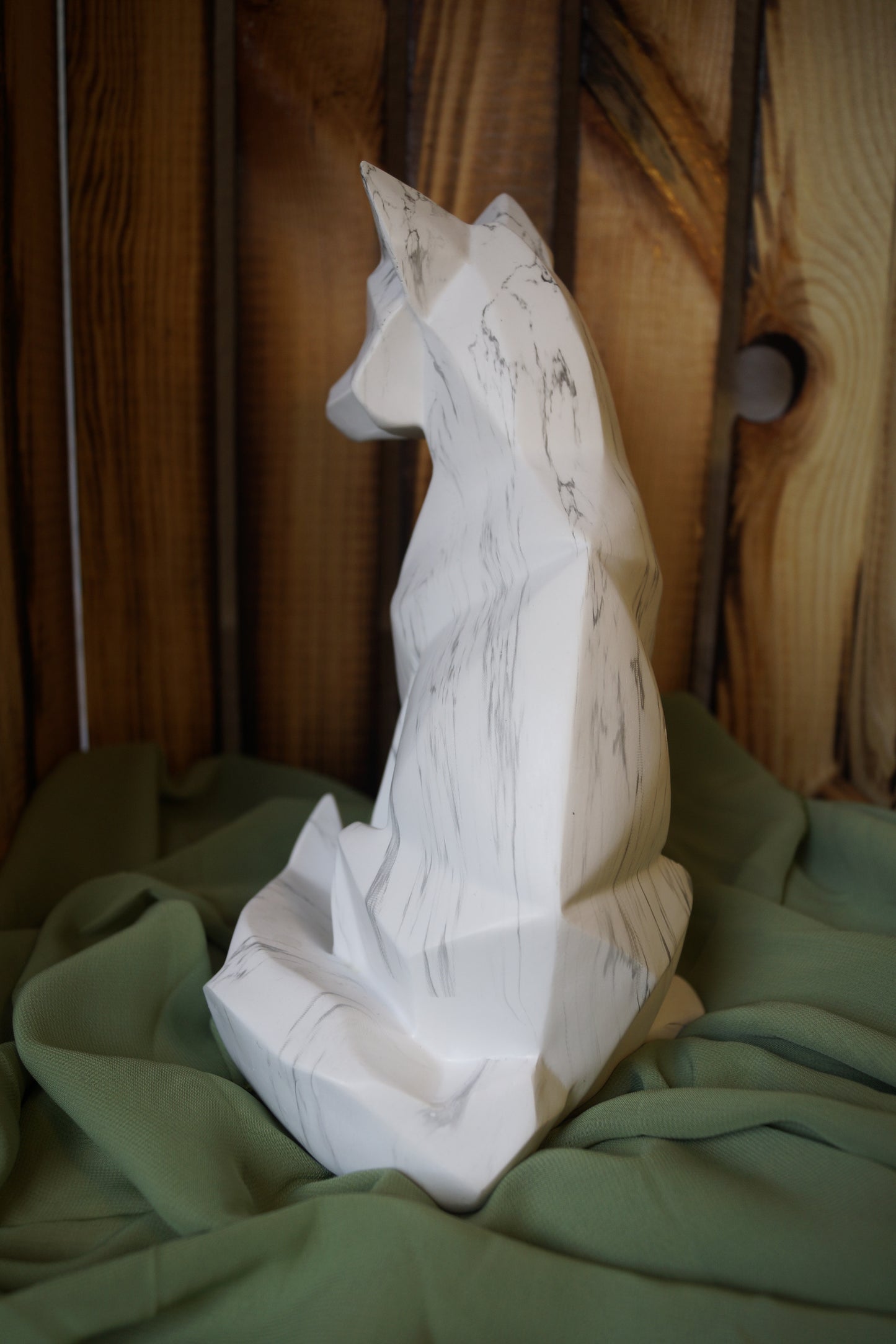 Origami Fuchs weiß marmoriert