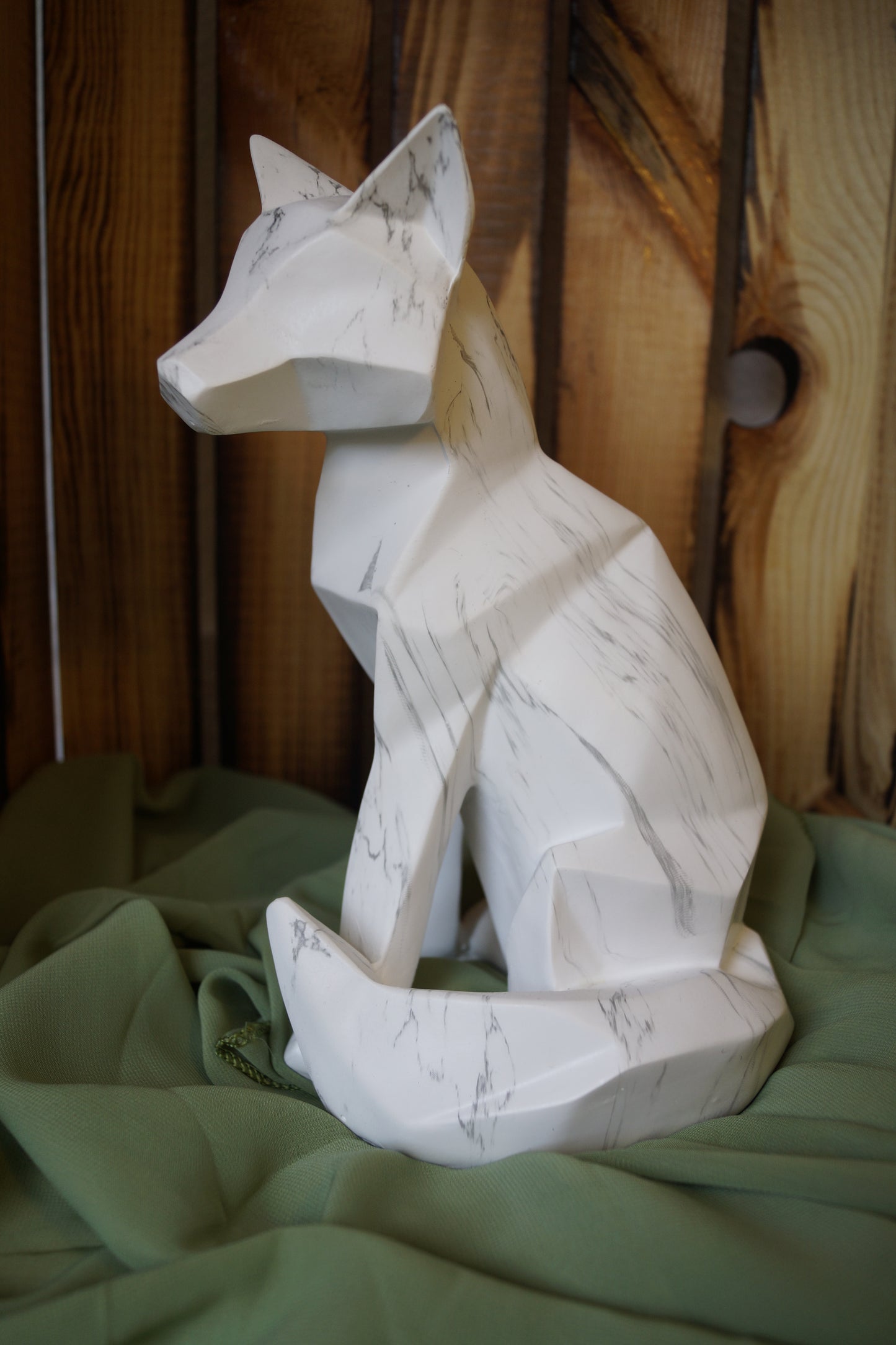 Origami Fuchs weiß marmoriert