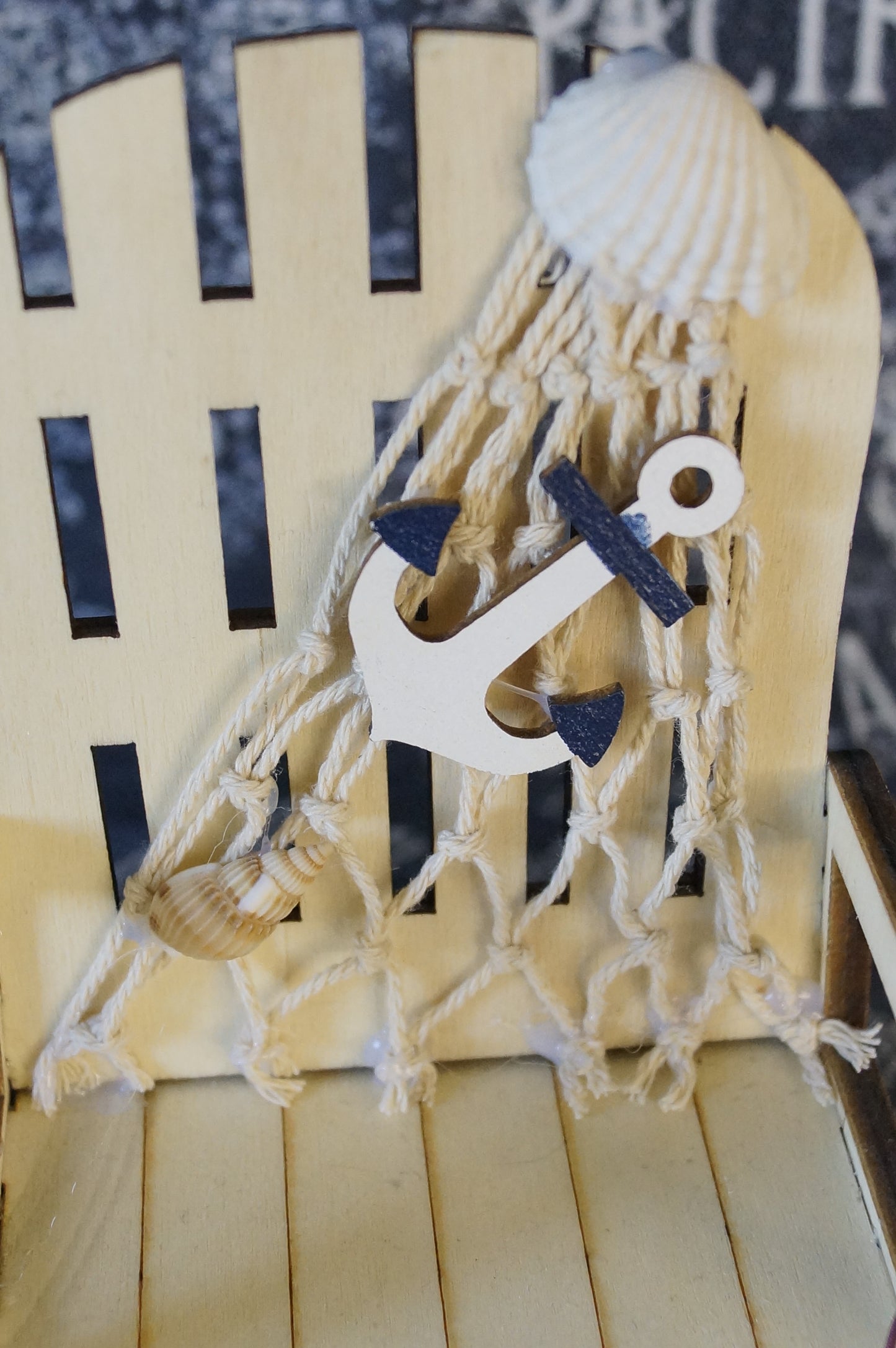 Maritime Miniatur Holzstühle