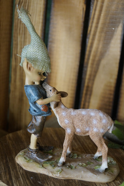 Pixie streichelt Rehkitz  "Bambi und ich"