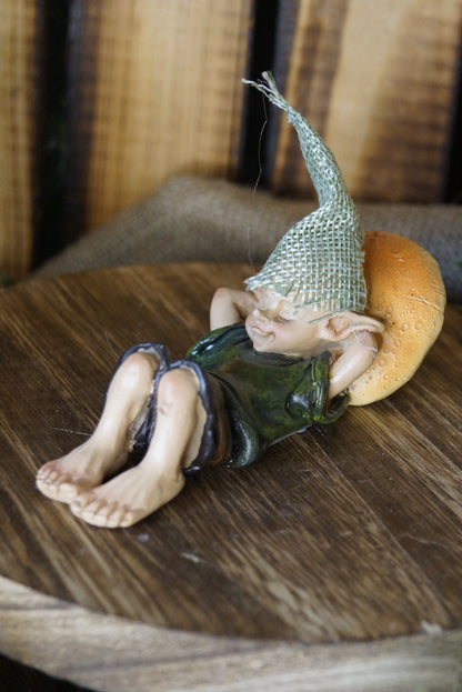 Pixie "Relax" schläft auf Pilz