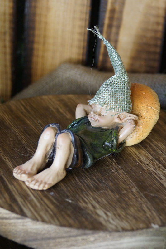 Pixie "Relax" schläft auf Pilz