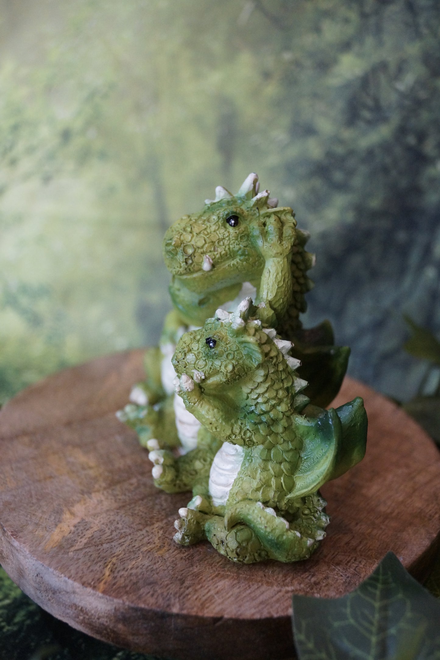 "Nichts hören/sehen/sagen" Gruppe von 3 kleinen Drachen