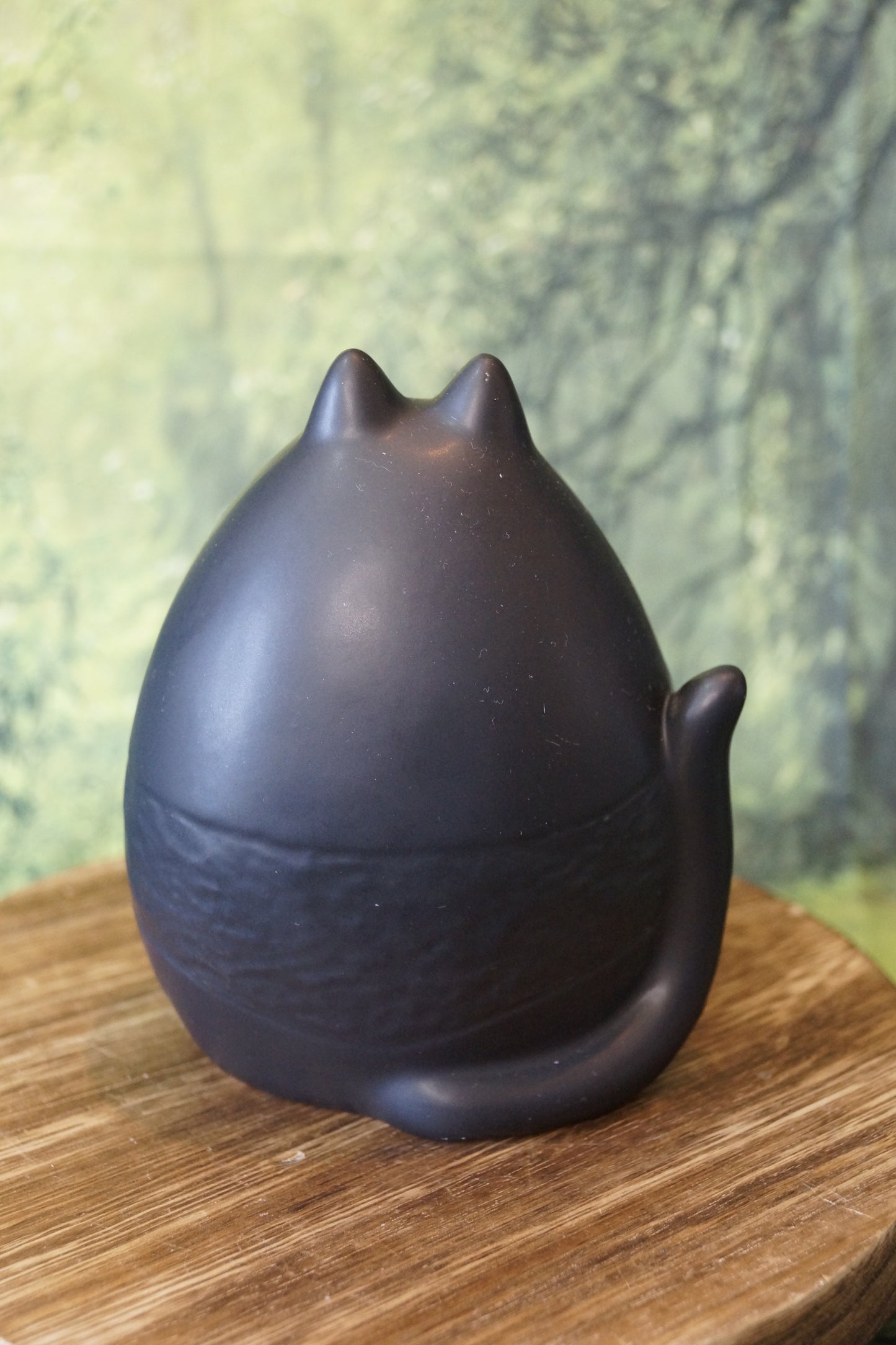 Dicke schwarze Katze
